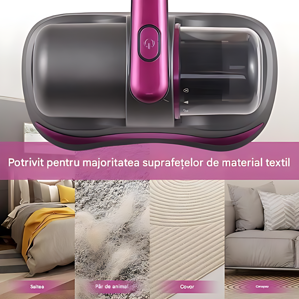 Aspirator portabil anti-acarieni