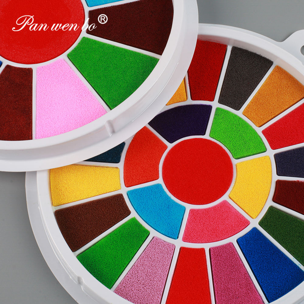 Set de Pictură cu Degetele cu 12 Culori + Carte de Desen