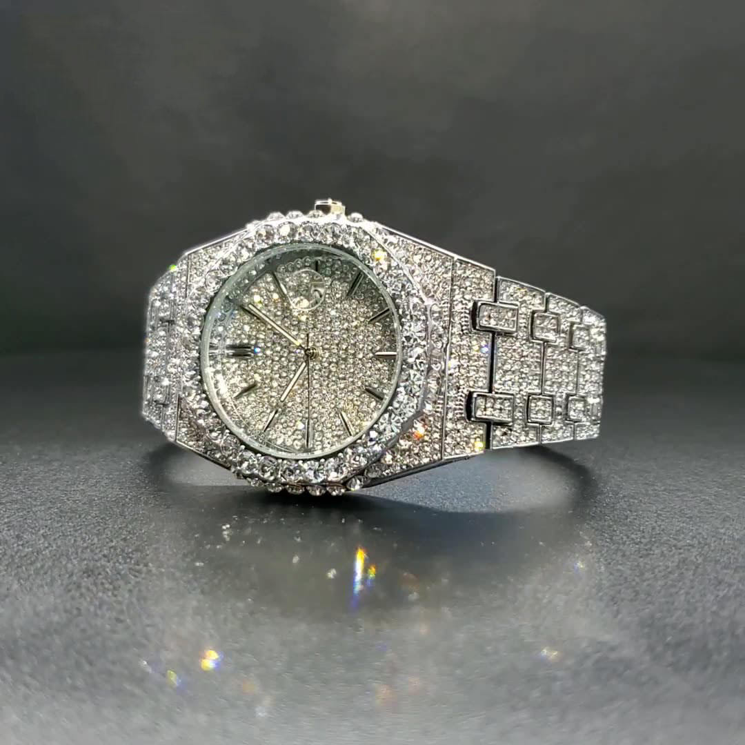 Ceas Royale Iced Cu Diamante False